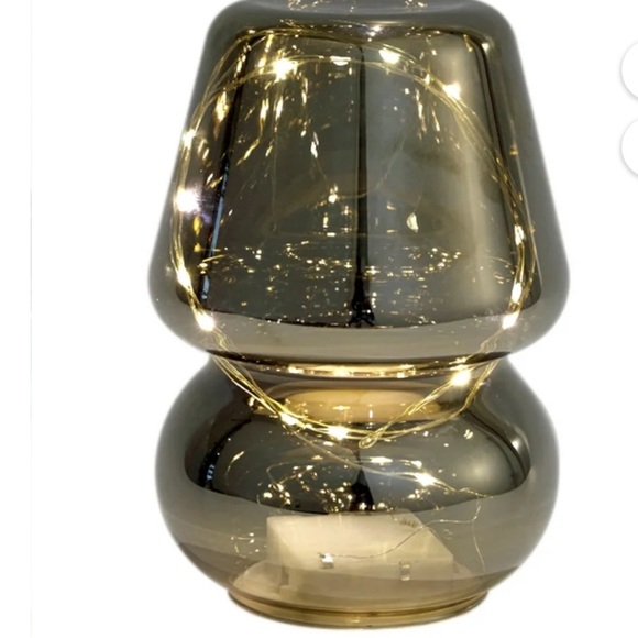 Urban Shop 5" W x 7.5" H Chrome Glass Mushroom Lamp NEW in Package #TeenDecor - Picture 2 of 5